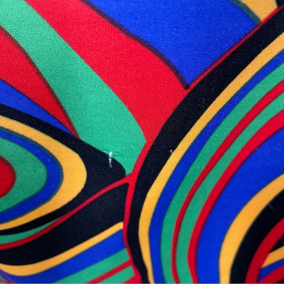 Peach Velvet New York Sleeveless Multi Color Abstract Plus Size Sheath Dress 14 - Picture 4 of 8